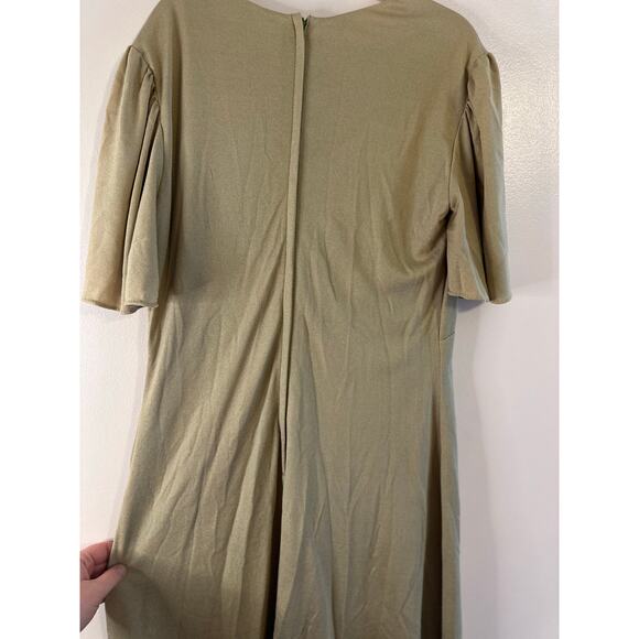 Vintage 70s Roberta California Womens V-neck Cottagecore Rose Embroidery Dress 9 - Picture 6 of 9